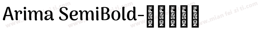 Arima SemiBold字体转换